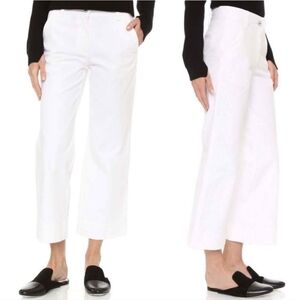 Rag & bone Fey High-Rise Wide Leg Cropped Pants in white Size 4